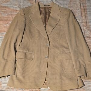 Vintage Romanian Tan Corduroy 3 Piece Suit
